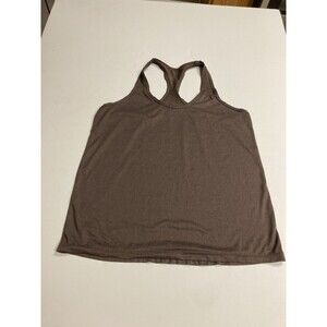 Xersion Women's Brown Racerback Active Tank Top L Scoop Neck Mesh Stretch